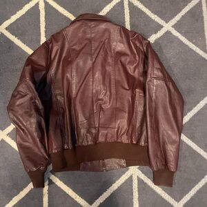 Men's Burgundy and Brown Jacket